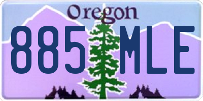 OR license plate 885MLE