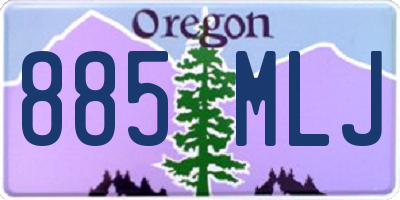 OR license plate 885MLJ