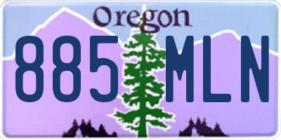 OR license plate 885MLN