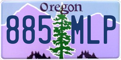 OR license plate 885MLP