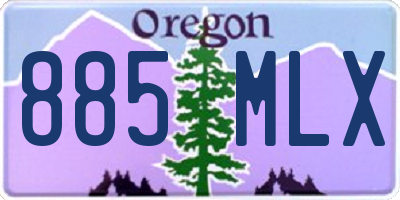 OR license plate 885MLX