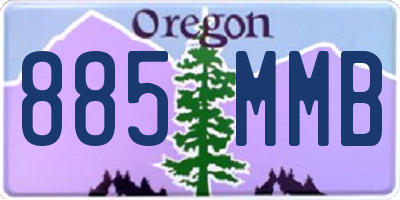 OR license plate 885MMB