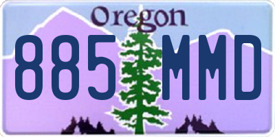 OR license plate 885MMD