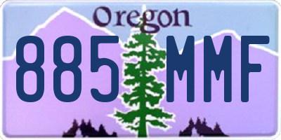 OR license plate 885MMF