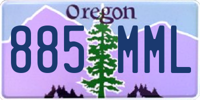 OR license plate 885MML