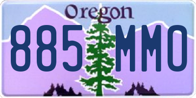 OR license plate 885MMO