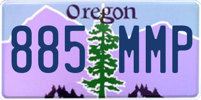 OR license plate 885MMP