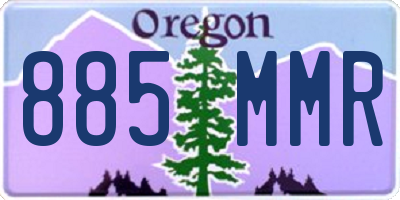 OR license plate 885MMR