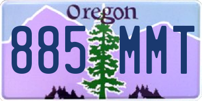 OR license plate 885MMT