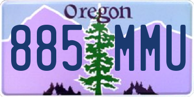 OR license plate 885MMU