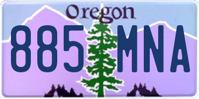 OR license plate 885MNA
