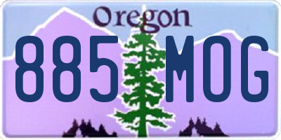OR license plate 885MOG