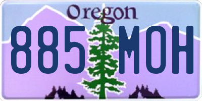 OR license plate 885MOH