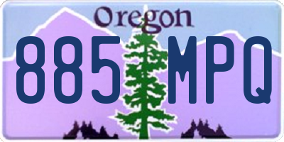 OR license plate 885MPQ