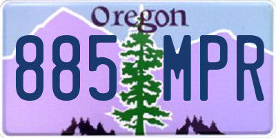 OR license plate 885MPR