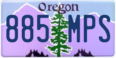 OR license plate 885MPS