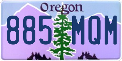 OR license plate 885MQM