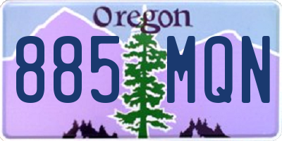 OR license plate 885MQN