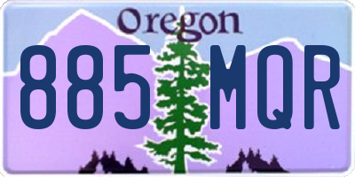 OR license plate 885MQR