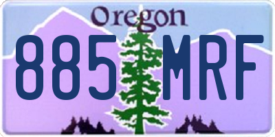 OR license plate 885MRF