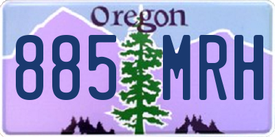 OR license plate 885MRH