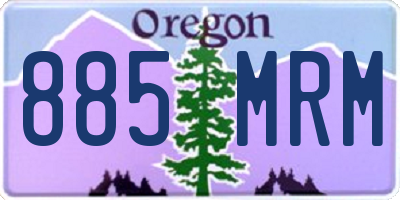 OR license plate 885MRM