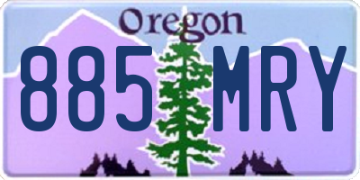 OR license plate 885MRY