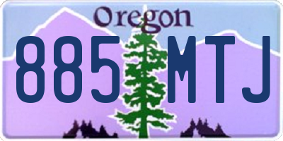 OR license plate 885MTJ