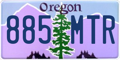 OR license plate 885MTR