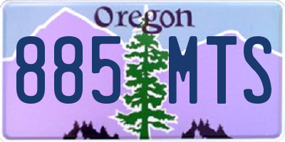 OR license plate 885MTS