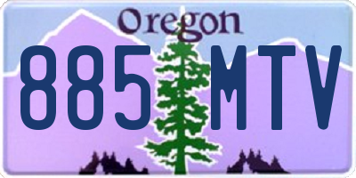 OR license plate 885MTV