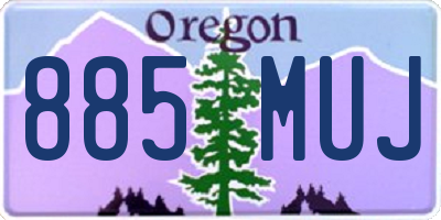 OR license plate 885MUJ