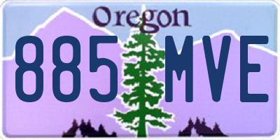 OR license plate 885MVE
