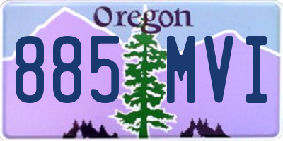 OR license plate 885MVI