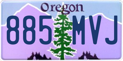 OR license plate 885MVJ