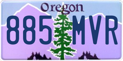 OR license plate 885MVR