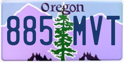 OR license plate 885MVT