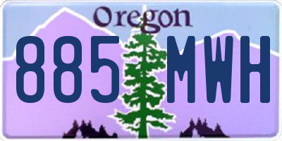OR license plate 885MWH
