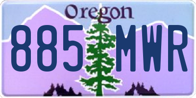 OR license plate 885MWR
