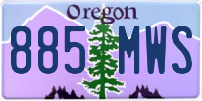 OR license plate 885MWS