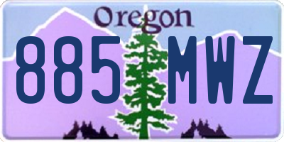 OR license plate 885MWZ