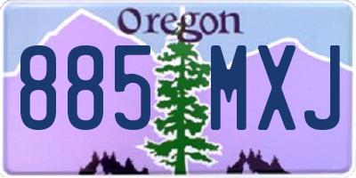 OR license plate 885MXJ