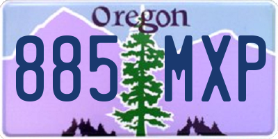 OR license plate 885MXP
