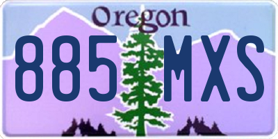 OR license plate 885MXS