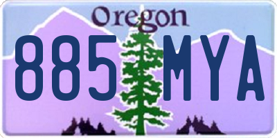 OR license plate 885MYA