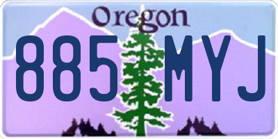 OR license plate 885MYJ