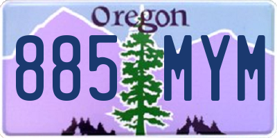 OR license plate 885MYM