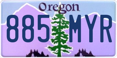 OR license plate 885MYR