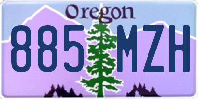 OR license plate 885MZH