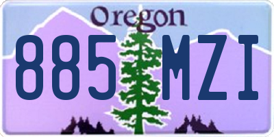 OR license plate 885MZI